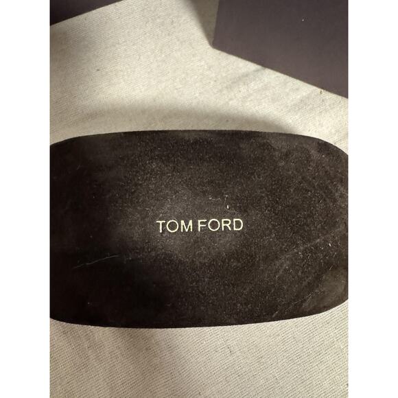 Tom Ford Eyeglasses Sunglasses Hard Case Brown Suede with Storage Box Men's - Picture 2 of 7